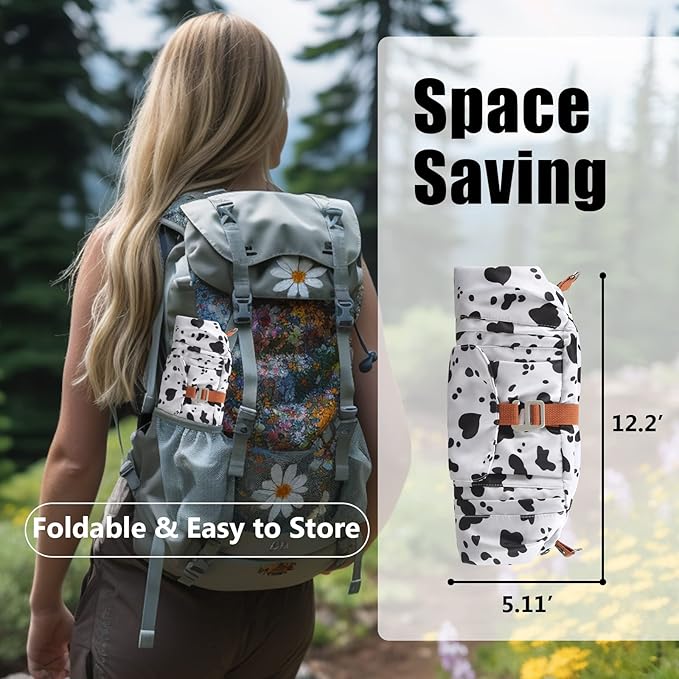 Joymee Lunch Bag Women Insulated Lunch Box Reusable Leakproof Large Spacious Cooler Tote for Women Men Adult with Bottle Holder and Side Pockets for Work Office Travel Picnic -08 Cow