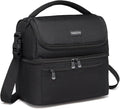 Vaschy Lunch Bag for Men and Women - 8L Capacity, Water Resistant, with Shoulder Strap and Carry Handle, Black
