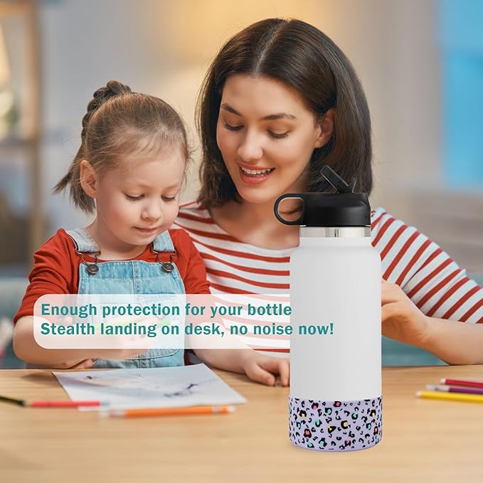 WK IEASON Protective Silicone Base Boot for Hydro Flask Mouth, Anti-Slip Silicone Sleeve Cover Bumper for Hydro Water Bottle Accessories -2.83inch Bottom Diameter
