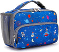 FlowFly Kids Lunch box Insulated Soft Bag Mini Cooler Back to School Thermal Meal Tote Kit for Girls, Boys, Astro&Rocket