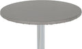 Yourtablecloth Heavy Duty Vinyl Round Fitted Tablecloth (Table Cover) with Flannel Backing Vibrant Colors Elasticized Tablecloth Great for Indoor and Outdoor Dining and Playing Cards 36” Grey