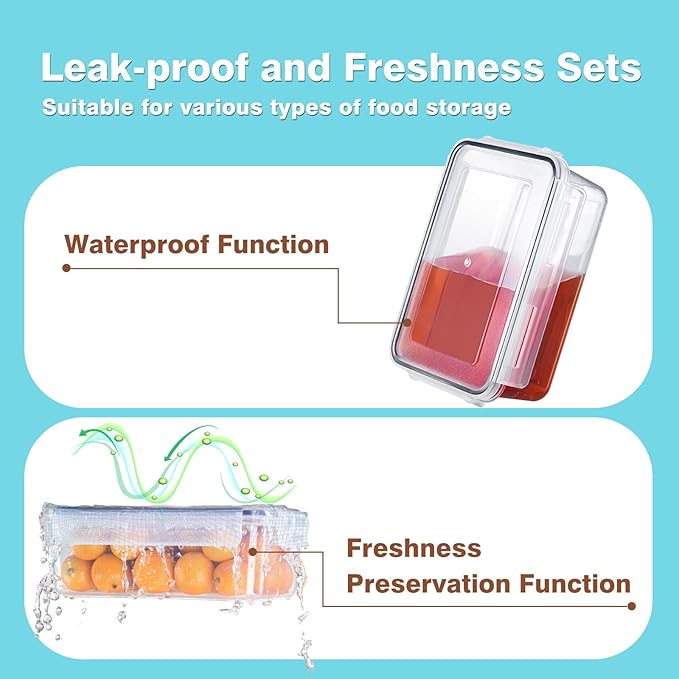 KAGUYA 36 PCS Food Storage Containers with Lids, Plastic Food Containers for Pantry Organizers and Storage, 1.4 Oz - 85 Oz, 100% BPA Free, Leak-Proof, Microwave and Freezer Safe