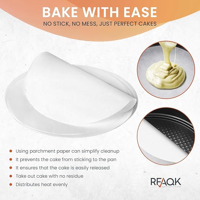 RFAQK 4-Inch Mini Cake Pans Set for Baking - Nonstick 4PCs Small Cheese Pans for Cheesecakes, Pizzas, Quiches, and More! Perfect for Baking Small, Smash, and Mini Treats