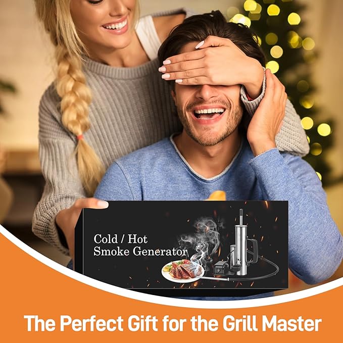 2025 Portable Electric Smoke Generator, Adjustable Smoke Control & Fits 99% Pellet Smokers & Grills, Cold/Hot Smoking Modes for Meats, Salmon & Cheeses – Great Christmas Gift Idea for Smoke Lovers