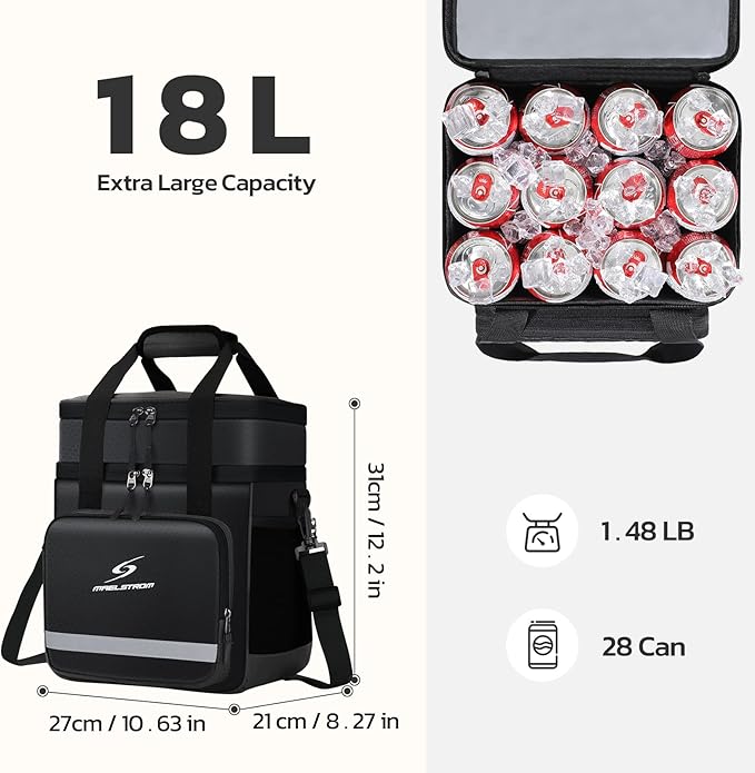 Maelstrom Lunch Box for Men,Insulated Lunch Bag Women/Men,Leakproof Lunch Cooler Bag, Lunch Tote Bag
