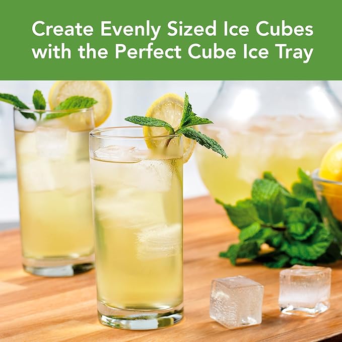 Tovolo Silicone Ice Cube Tray Stratus Blue Pack of 2 BPA Free Ice Tray Mold for Coffee Drinks Cocktails, Dishwasher Safe Easy Release Perfect 1 Inch Cube Ice Tray for Whiskey Bourbon Spirits