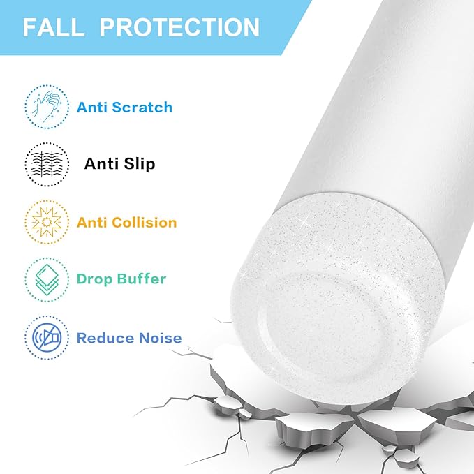 2PCS Glitter Silicone Boot for Owala Water Bottle, Anti-Slip Protective Sleeve for Owala Twist,FreeSip and Flip Stainless Steel Water Bottle, BPA-Free, Dishwasher Safe, Accessories