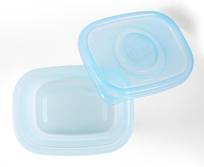 Glad GladWare Freezerware Food Storage Containers - Small Rectangle - Meal Container Holds up to 24 Ounces of Food - Lock Tight Seal, 4 Count - 6 Pack