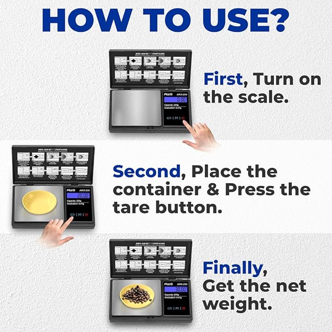 American Weigh Scales 200g x 0.01g Series Digital Pocket Weight Scale | Precision Digital Scale LCD Display, Jewelry, Coins, Food, Lab, Medicine Kitchen Lab Scale (Calibration Weight Included)- Black