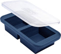 Souper Cubes 2 Cup Silicone Freezer Tray with Lid, Perfect for Storing Lasagna, Leftovers, Sauces, Portioned Meals and More, Silicone Freezer Mold for Meal Prepping - Blueberry - 1-Pack