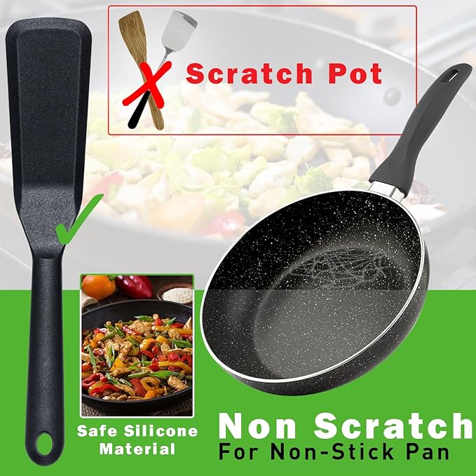 Egg Spatula is Heat Resistant Non-Stick Pancake Spatula - Silicone Spatula is used as Omlet Flipper for Cooking.