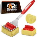 Grill Brush Bristle Free with 2 Cleaning Brush Heads, Cleaning with Steam Technology, Replaceable Brush Heads & Scraper Tool for Stainless-Steel Grates Grill Brush with Stainless Steel Spatula