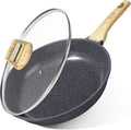 GiPP Ceramic Nonstick Frying Pan with Lid - 12 Inch Healthy Non-Toxic Non Stick Skillet Omelette Pans, Induction Compatible Chef Pan, PFAS & PFOA-Free, Dishwasher Safe, Stay Cool Handles