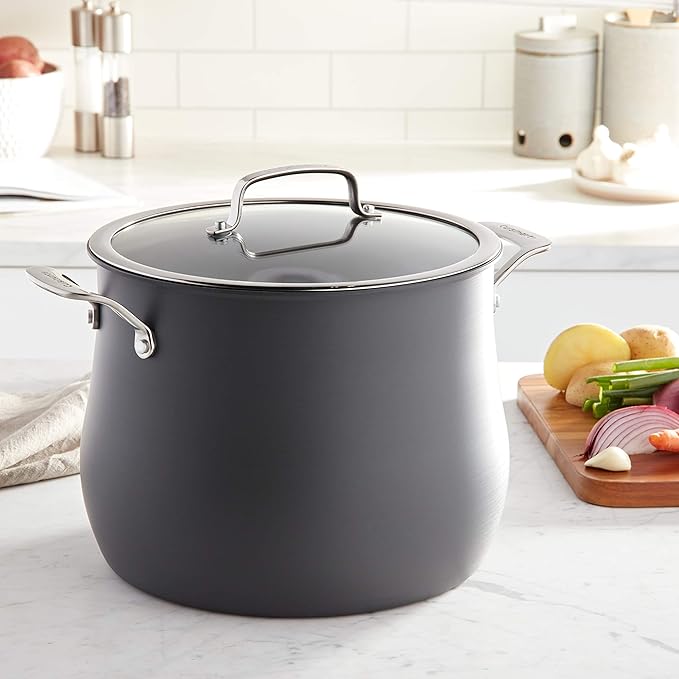 Cuisinart 12-Quart Stockpot, Hard Anodized Contour Stainless Steel w/Cover, 6466-26