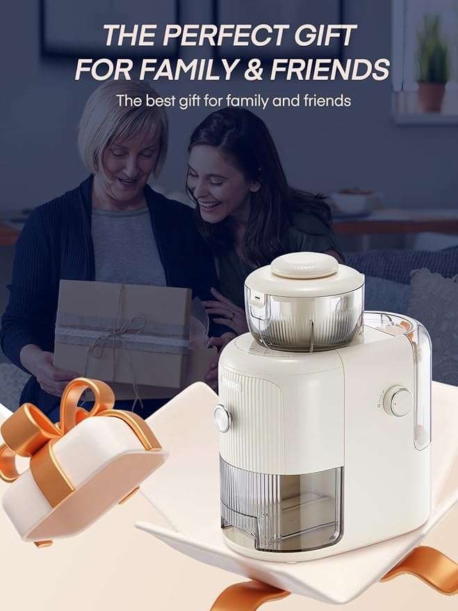 FOHERE Multifunctional Electric Cheese Grater, 6 Blades & 1.8L Container Nut Chopper, Vegetable Slicer, Food Slicer for Onion, Carrot, Cucumber (White)