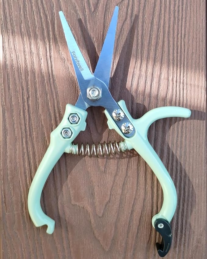 Fondwell 6" Pruning Shears Garden Scissors: Ultra Sharp Garden Clippers - Reliable Flower Snips for Trimming Small Plants