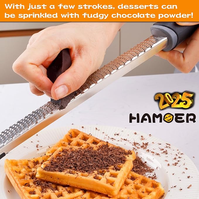 Cheese Grater and Lemon Zester, Handheld for Grating Cheese Chocolate Citrus Peel Ginger Potatoes,two Kitchen and Bar tools
