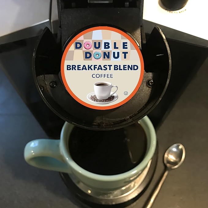 Double Donut Coffee Breakfast Blend Coffee Pods, Light Roast Coffee in Recyclable Single-Serve Pods for Keurig K Cups Brewer Machines, 72 Count Bulk Pack, original version