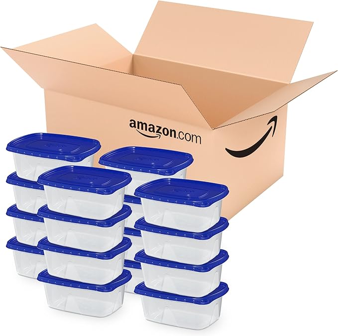 Ziploc Food Storage Meal Prep Containers Reusable for Kitchen Organization, Smart Snap Technology, Dishwasher Safe, Deep Rectangle, 16 Count