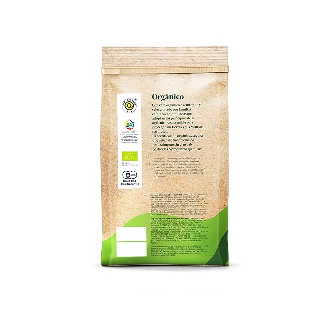 Juan Valdez Organic Ground Coffee, Balanced Roast 10 OZ - 100% Colombian Coffee USDA Organic Certified - 100% organic coffee free of chemicals in its cultivation process (Pack of 6)