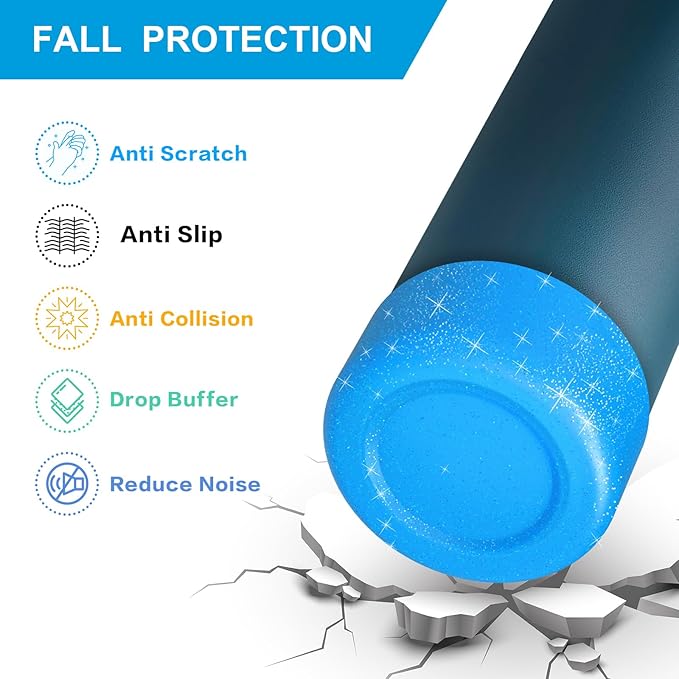 2PCS Glitter Silicone Boot for Owala Water Bottle, Anti-Slip Protective Sleeve for Owala Twist,FreeSip and Flip Stainless Steel Water Bottle, BPA-Free, Dishwasher Safe, Accessories