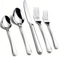 KIKCOIN 30 Pack Silverware Set for 6, Balanced Weight Stainless Steel Flatware Set, Mirror Polished Spoons And Forks Knife Set, Heavy Duty Cutlery Utensils Set for Home Kitchen Restaurant Wedding