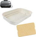 FG551 Upgraded Ceramic Griddle Pan for Ninja Foodi FG551/DG551 Smart XL 6-in-1 Grill Accessories, Non-Stick Flat Top Griddle Plate for Ninja Foodi DG551 Parts, 100 PCS Parchment Perforated Paper