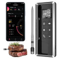 Wireless Meat Thermometer with Smart Timer & APP Control, 800ft Bluetooth Grill Food Thermometer - 0.19In-Ultra Thin Probe, ±0.5℉ Accuracy, Digital Backlit Screen for BBQ, Oven, Smoker, Kitchen