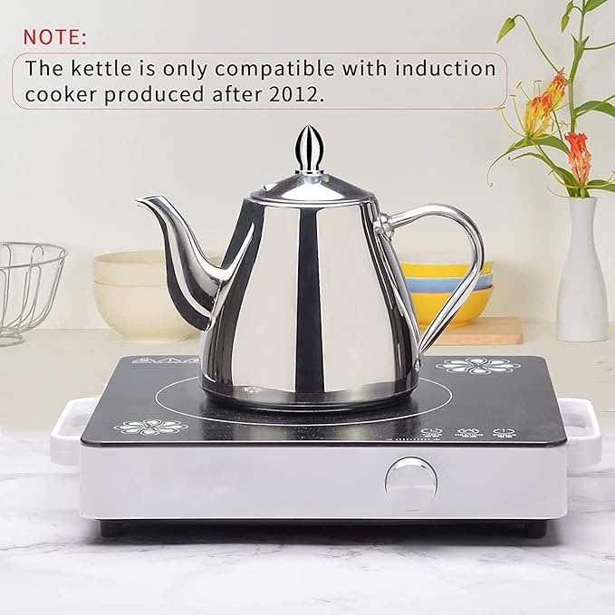 SANQIAHOME Stainless Steel Teapot Coffee Servers 1200ml
