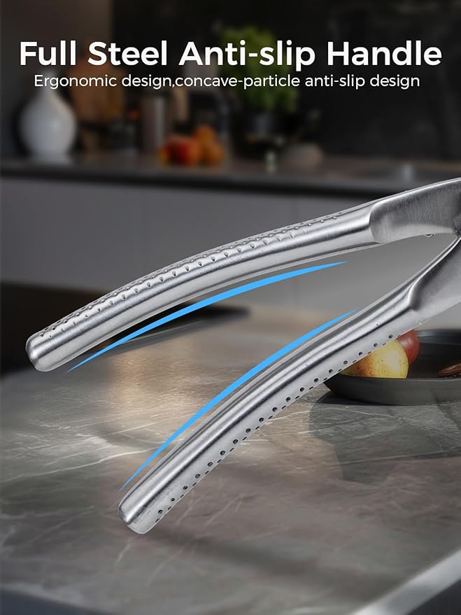 Full Steel Poultry Shears Heavy Duty, Professional Bone Cutting Scissors for Chicken, Meat, Turkey & Fish, Sharp & Durable Kitchen Shears, Dishwasher Safe