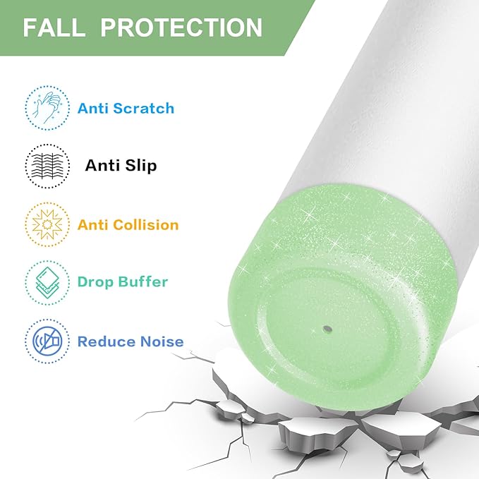 2PCS Glitter Silicone Boot for Owala Water Bottle, Anti-Slip Protective Sleeve for Owala Twist,FreeSip and Flip Stainless Steel Water Bottle, BPA-Free, Dishwasher Safe, Accessories