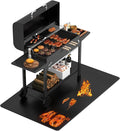48 x 30 in Large Under Grill Mats for Outdoor Grill - Double-Sided Fireproof Fireplace/Fire Pit Mat to Protect Floors, Deck, Patio, Lawn - Oil-Proof Waterproof Easy to Clean BBQ Mats
