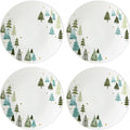 Lenox 880068 Balsam Lane 4-Piece Dinner Plate Set(Green), Christmas Drinkware, Holiday Hosting