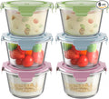 16oz Glass Meal Prep Containers with Lids, Airtight 2 Cup Glass Food Storage Containers Set, Heat-Resistant BPA-Free Container for Soup, Leftovers, Microwave, Oven, Dishwasher & Freezer Safe (6 Packs)