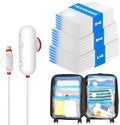 VMstr 18 Pack Vacuum Storage Bags with USB Pump, Vacuum Seal Bags for Clothing Travel, Carry-on Size Space Saver for Clothes and Clothing