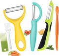 Senbowe Upgrade Potato Peeler for Kitchen, 6PCS Stainless Steel Vegetable Peeler, I and Y Veggie Food Peeler for Apple Fruit Carrot Zucchini Cucumber,Good Grip Makes Peeling Very Easy