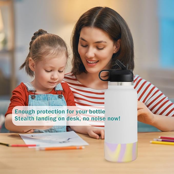 WK IEASON Protective Silicone Base Cover Boot for Hydro Flask Wide Mouth, Anti-Slip Silicone Sleeve Bottom Bumper As Hydro Flask Water Bottle Accessories-3.56inch Bottom Diameter