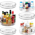 Amolliar Lazy Susan Organizer, 11" 6 Pack Turntable, Rotating Spice Rack for Kitchen, Fridge, Cabinet, Closet, Countertop, Bathroom, Vanity, Farmhouse Decor, Food Storage Container for Condiments