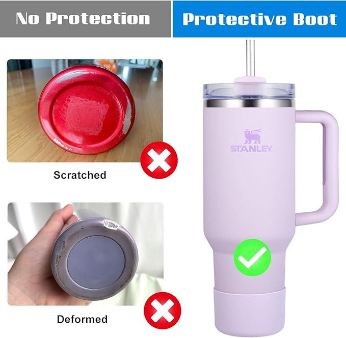 Silicone Boot for Hydro Flask 12-40 OZ Water Bottle, Boot for Stanley Cup 40 30 OZ, Bottom Boots for Hydroflask Sports Water Bottles, Silicone Bottom Cover Sleeve