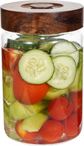 Glass Food Storage Jar with Lids Spoon Glass Coffee Canister Borosilicate Glass Food Containers for Ground Coffee Beans Nut Pasta Sugar Candy Spice Rice Tea (900ml(30oz)-1 pack)