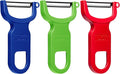 Vegetable Peeler, Swiss Made Sharp Peelers for Kitchen, Set of 3 Y Peeler for Potatoes, Apple Peeler, Vegetables, Fruits, Carbon Blade, Dishwasher Safe
