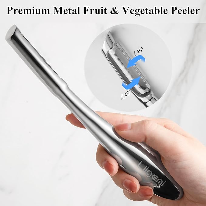 LIIGEMI Premium Stainless Steel Vegetable Peeler,I Sharp Potato Peeler for Kitchen,Practical and Comfortable Stainless Steel Veggie Peeler Machine