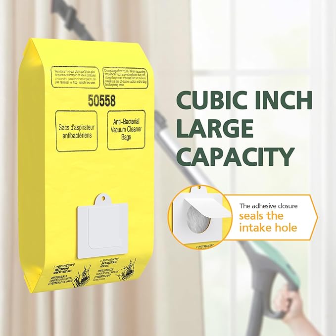 15 Pack Canister Vacuum Cleaner Bags Compatible with Kenmore Canister Type C/Q 5055, 50555, 50557, 50558 and Type C-5, C-18, 53292, 200 Series, 400 Series, 600 Series, 700 Series, 800 Series Vacuum