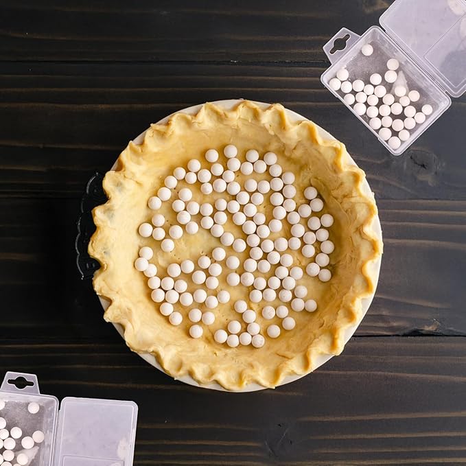 Mrs. Anderson's Baking Pie Weights | Natural Ceramic Stoneware Beads for Blind Baking | Heat-Safe, Food-Safe, Easy to Use | Prevents Shrinking, Puffing, Bubbling | Individual Weighted Balls