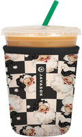 Sok It JavaSok Iced Coffee & Cold Soda Insulated Neoprene Cup Sleeve (Checkin' It Twice, Small: 16-20oz)
