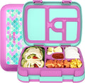 YOLAY Bento Box for Kids Lunch Box Leak-Proof, 5-Compartment Lunch Box Kids for Ages 3-10, Durable with Anti-Slip Base, Suitable for Schools, Outdoor and Travel (Scales)