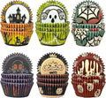 qiqee Halloween Standard Cupcake Liners Cupcake Cups 300-Count Food Grade Gradient Design Cupcake Papers Baking Cups Cupcake Wrappers for Halloween(Standard Size)