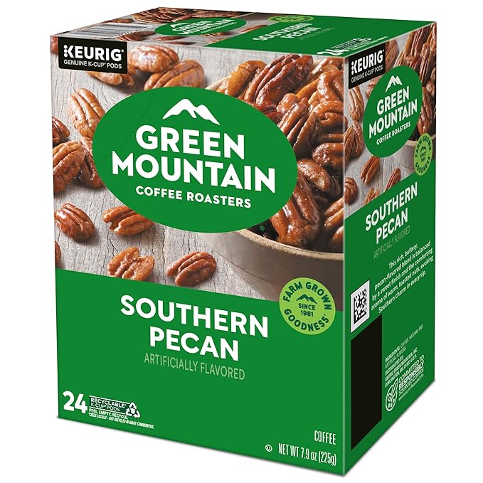 Green Mountain Coffee Roasters Southern Pecan Keurig Single-Serve K-Cup pods, Light Roast Coffee, 96 Count