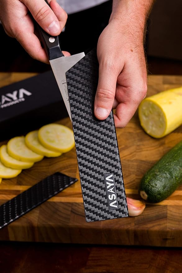 Asaya Professional Knife Edge Guards -Universal Blade Covers - Extra Strength, ABS Plastic and BPA-Free Felt Lining, non-Toxic and Food Safe - Knives Not Included (11Pcs)