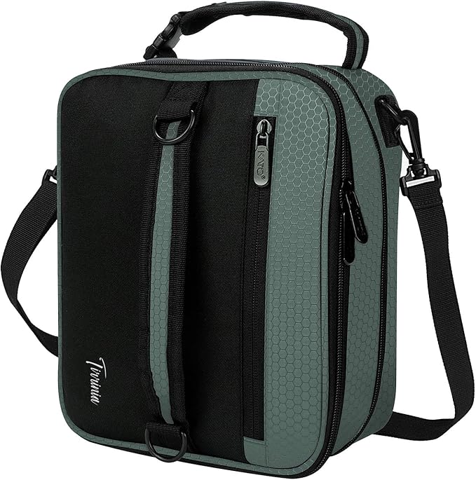 Tirrinia Expandable Insulated Lunch Bag for Men Women – Leakproof Reusable Cooler LunchBox for Kids & Adults with Shoulder Strap, Perfect for Work, School, Office, Travel,Grey